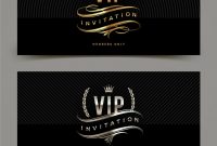 Golden And Platinum Vip Invitation Template Vector Image regarding measurements 929 X 1080