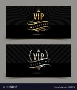 Golden And Platinum Vip Invitation Template Vector Image regarding measurements 929 X 1080