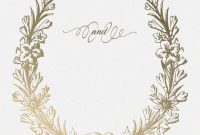 Golden Wreath Wedding Invitation Template Free Greetings in sizing 1080 X 1560