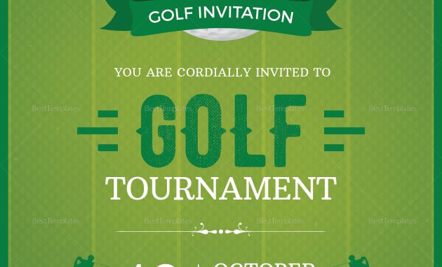 Golf Invitation Design Template In Word Psd Publisher with proportions 1575 X 2175