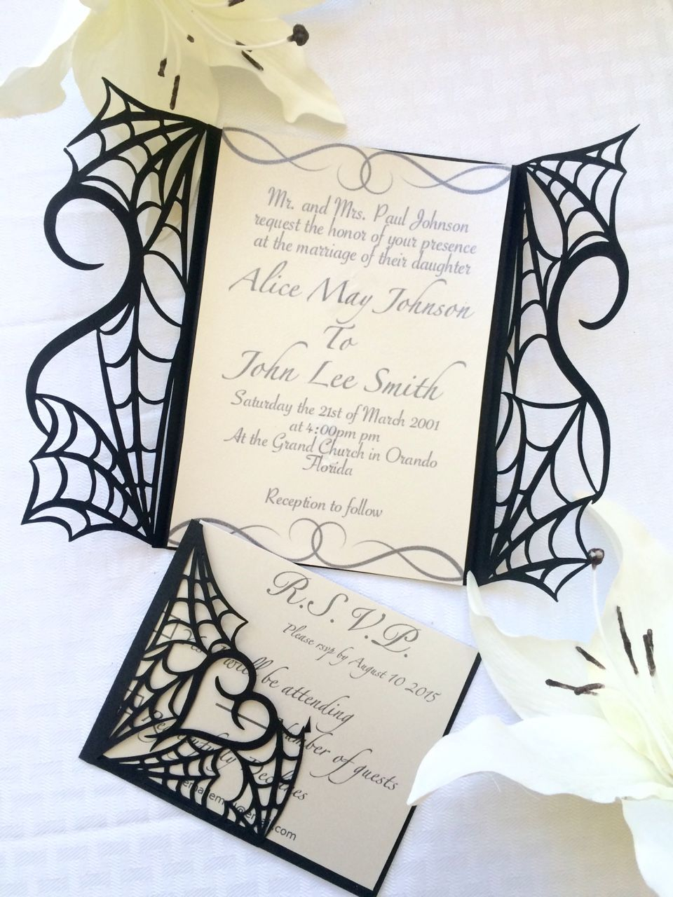 Gothic Halloween Wedding Party Invitation Set On Etsy Would Make in size 960 X 1280