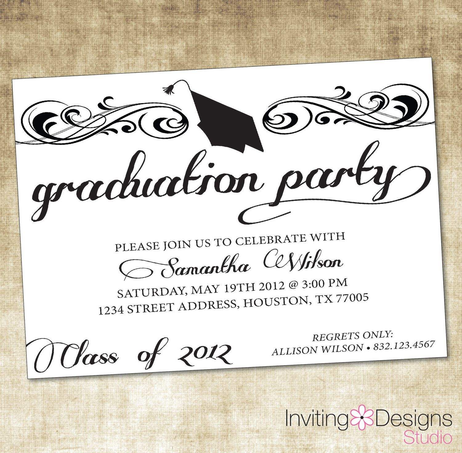 Graduate Invites Glamorous Grad Party Invites To Design Party inside measurements 1500 X 1471