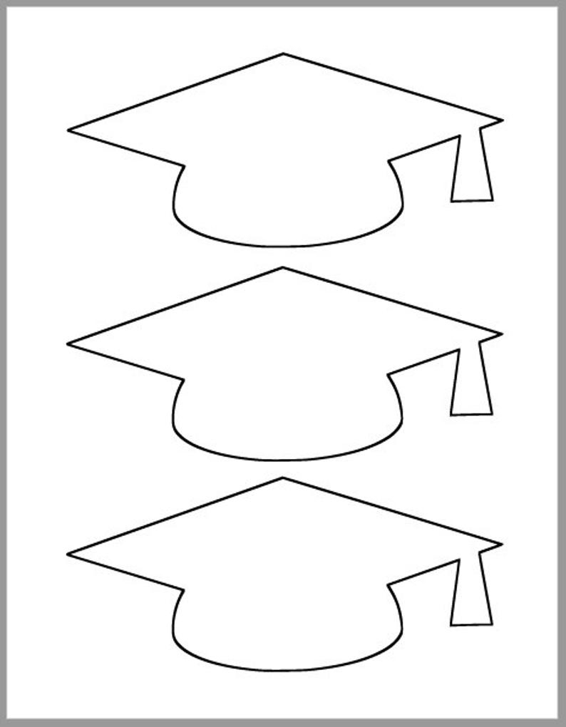 Graduation Cap Template Printable Template Grad Party Etsy for sizing 794 X 1020