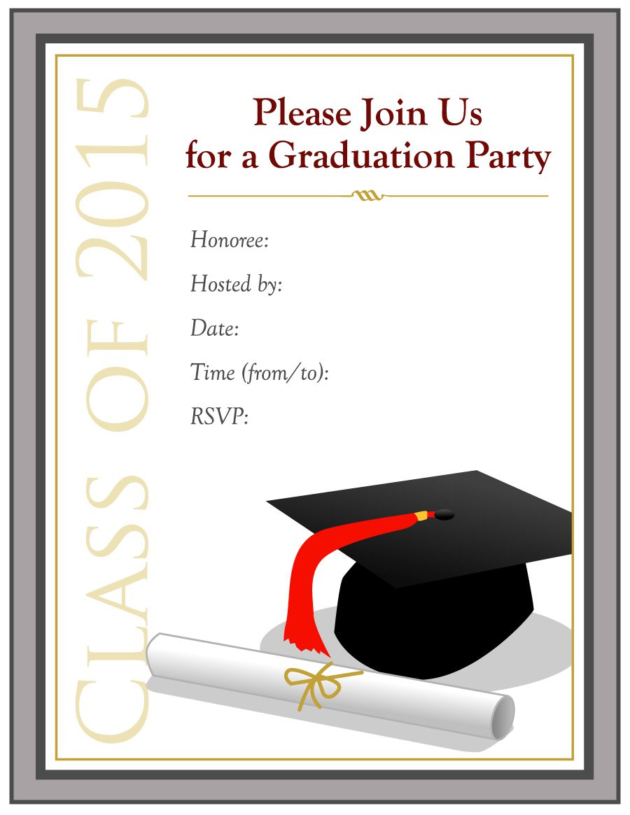 Graduation Party Invitations Templates • Business Template Ideas