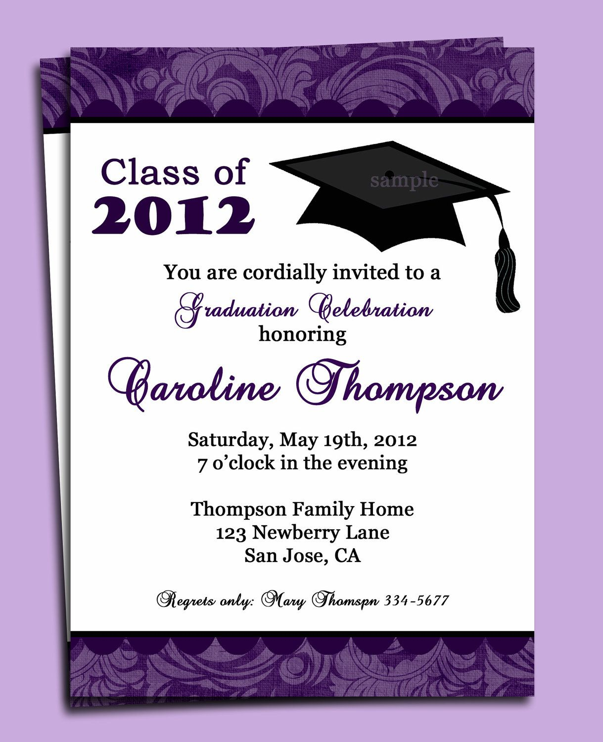 Graduation Party Or Announcement Invitation Printable You Pick regarding proportions 1219 X 1500