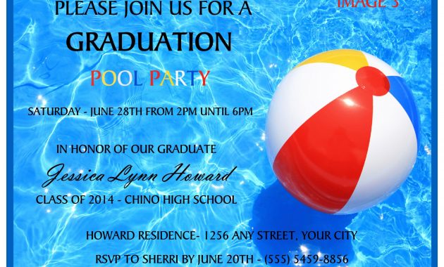 Graduation Pool Party Invitations From U R Invited With The Latest in dimensions 2100 X 1500