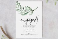 Greenery Engagement Party Invitation Template Engagement Etsy inside sizing 1011 X 800
