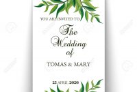 Greenery Wedding Invitation Template Printable Wedding Invites pertaining to measurements 1300 X 1300