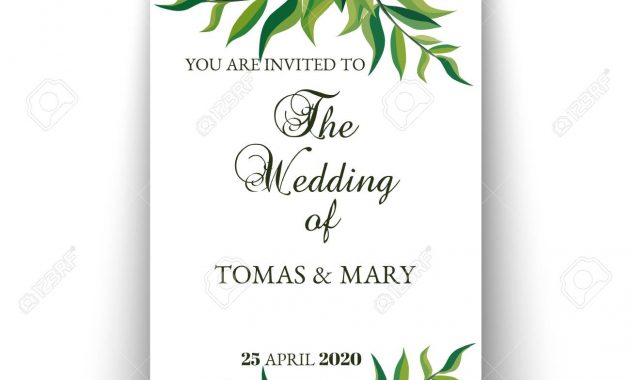 Greenery Wedding Invitation Template Printable Wedding Invites pertaining to measurements 1300 X 1300