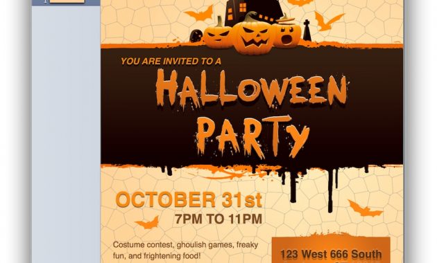 Halloween Party Invitation For Pages Mactemplates with size 900 X 1064