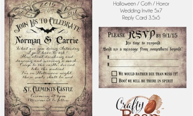 Halloween Wedding Invitations Templates Wedding Theme And Decorations regarding proportions 1425 X 1101