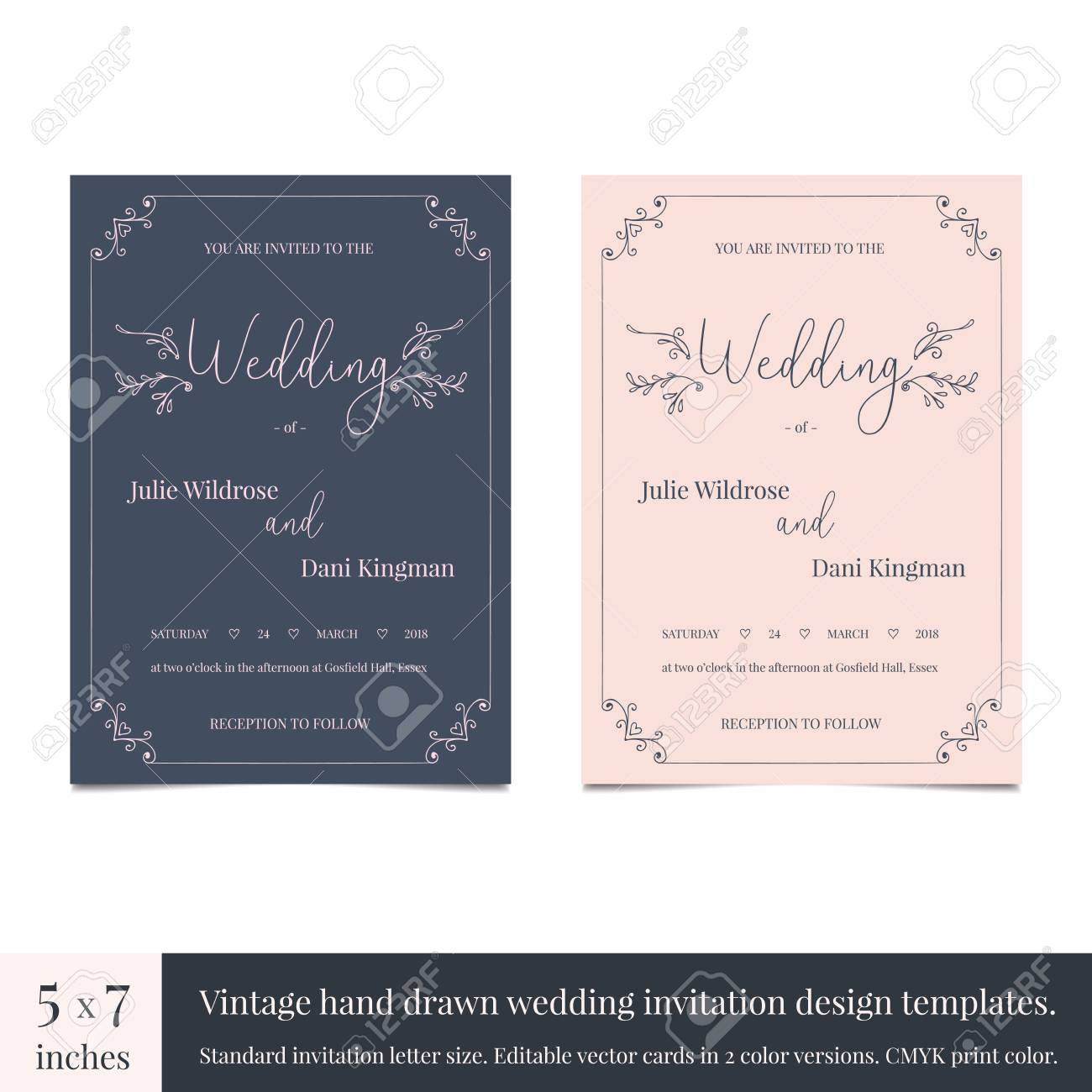 Hand Drawn Doodle Wedding Invitations Design Template Hand Drawn regarding measurements 1300 X 1300