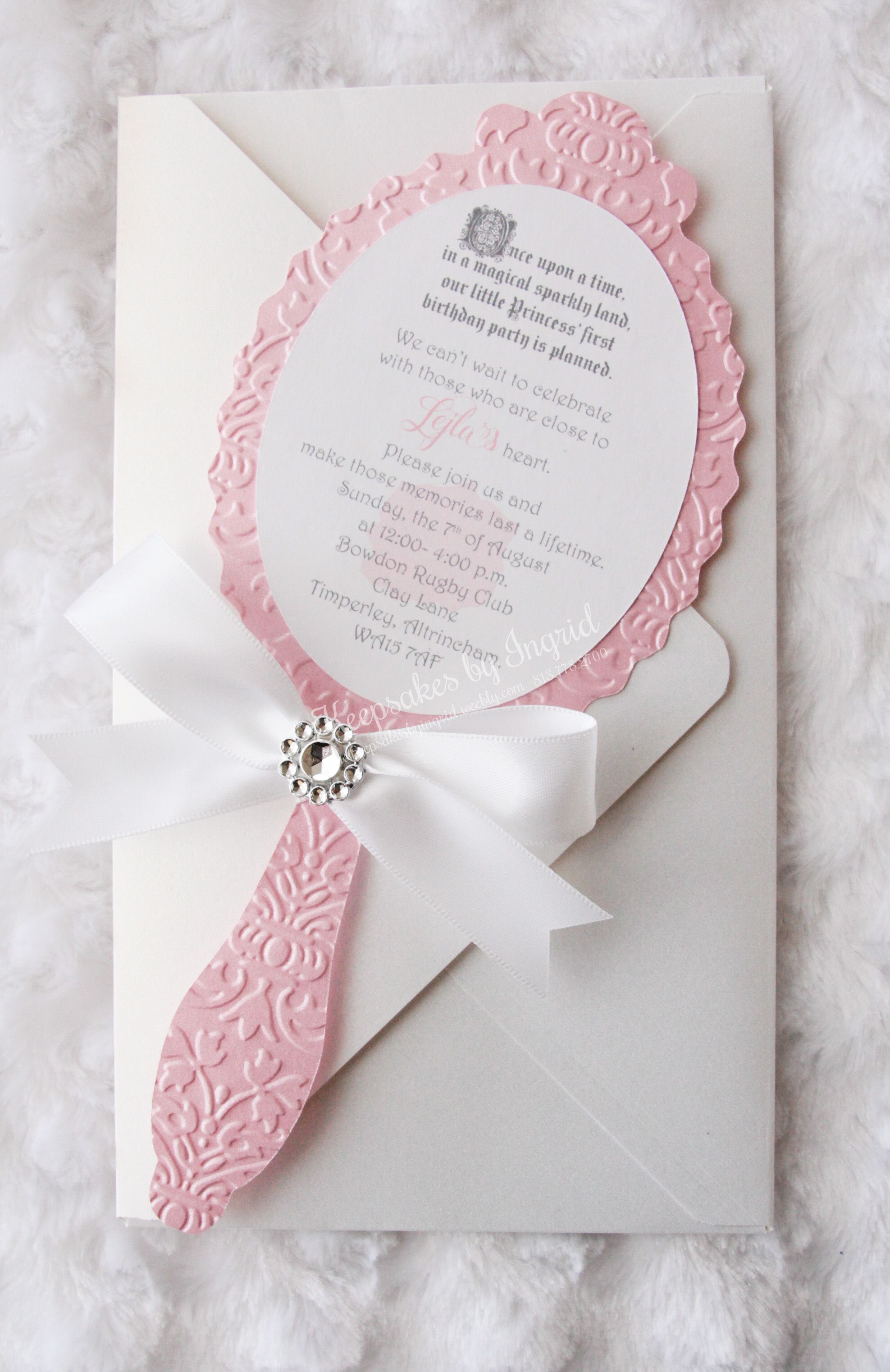 Hand Mirror Invitation Perfect For A Princess Or Fairytale Party throughout sizing 1975 X 3044