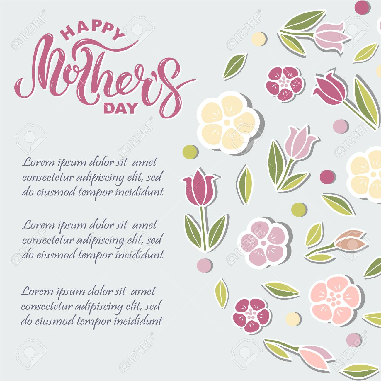 Happy Mothers Day Hand Drawn Lettering As Mothers Day Logo pertaining to proportions 1300 X 1300