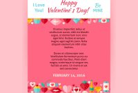 Happy Valentine Day Invitation Template Flyer Vector Image in proportions 1000 X 1080