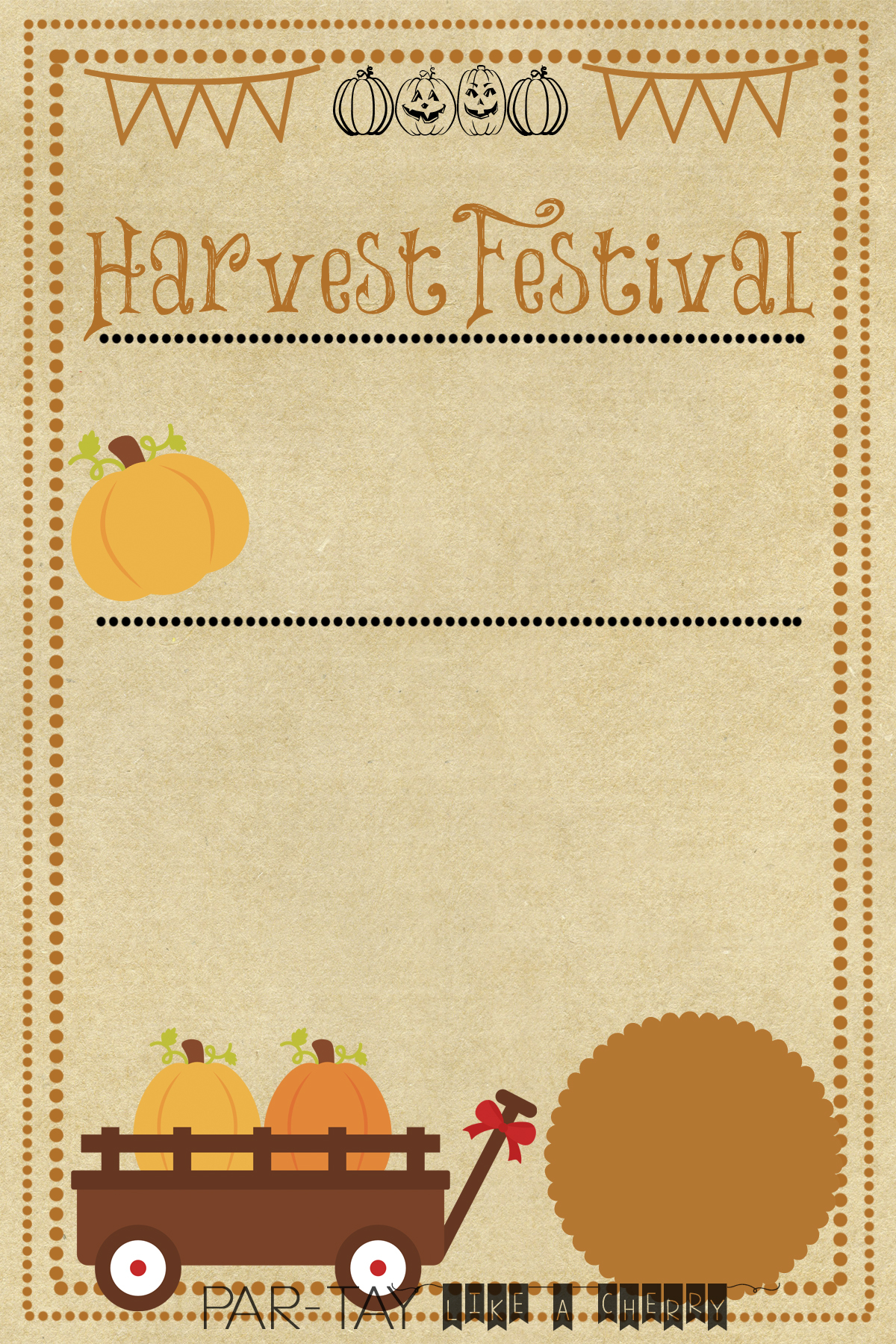 Harvest Festival Invitation Template Party Like A Cherry inside size 1200 X 1800