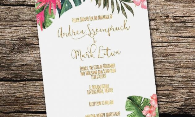 Hawaiian Wedding Invitations Fresh Hawaiian Wedding Invitations regarding proportions 927 X 927