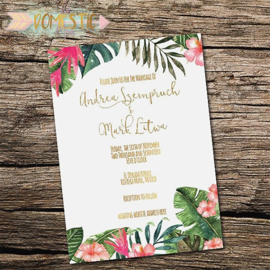 Hawaiian Wedding Invitations Fresh Hawaiian Wedding Invitations regarding proportions 927 X 927