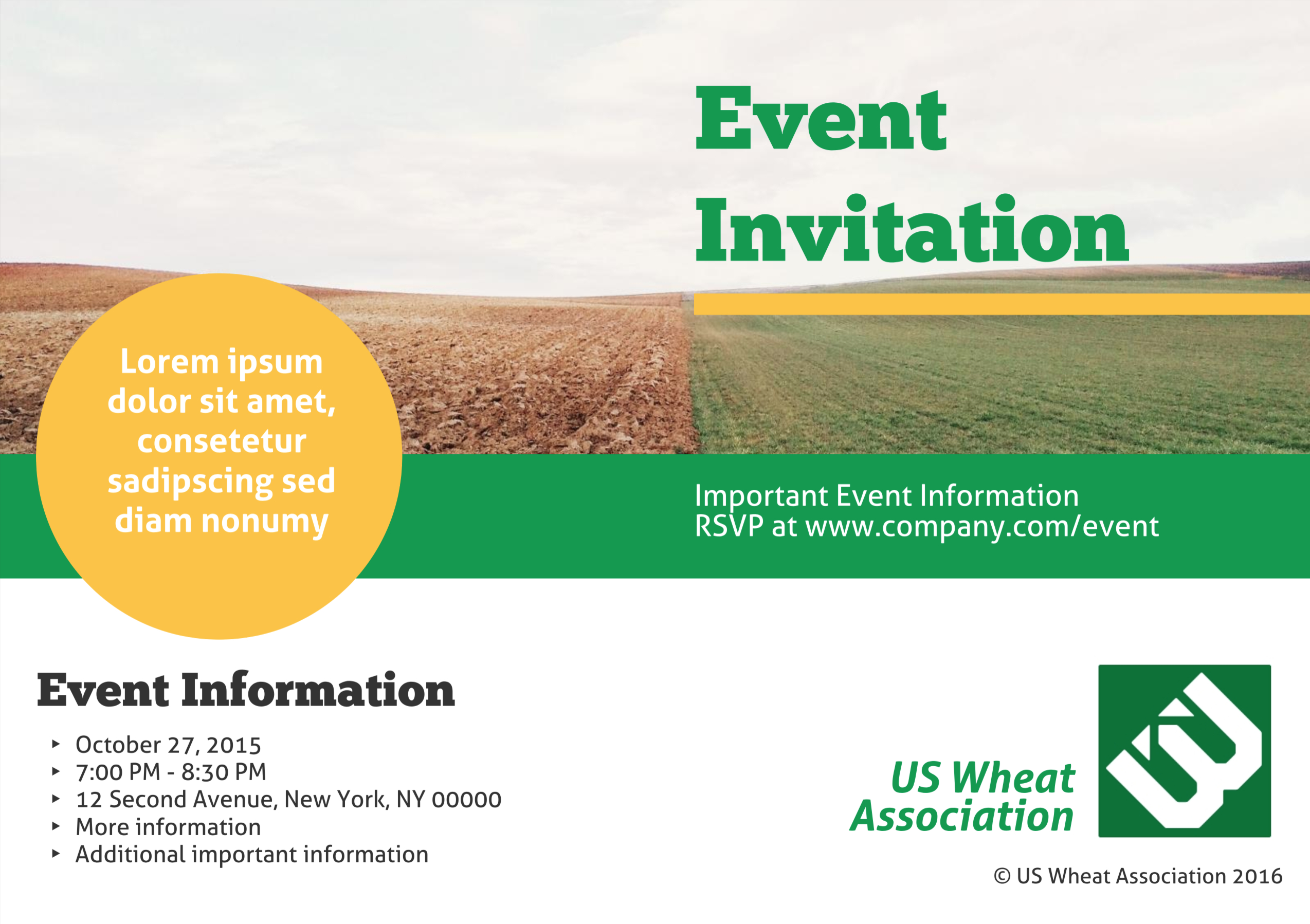 Heartland Company Event Invitation Template Free Personal throughout dimensions 2548 X 1798