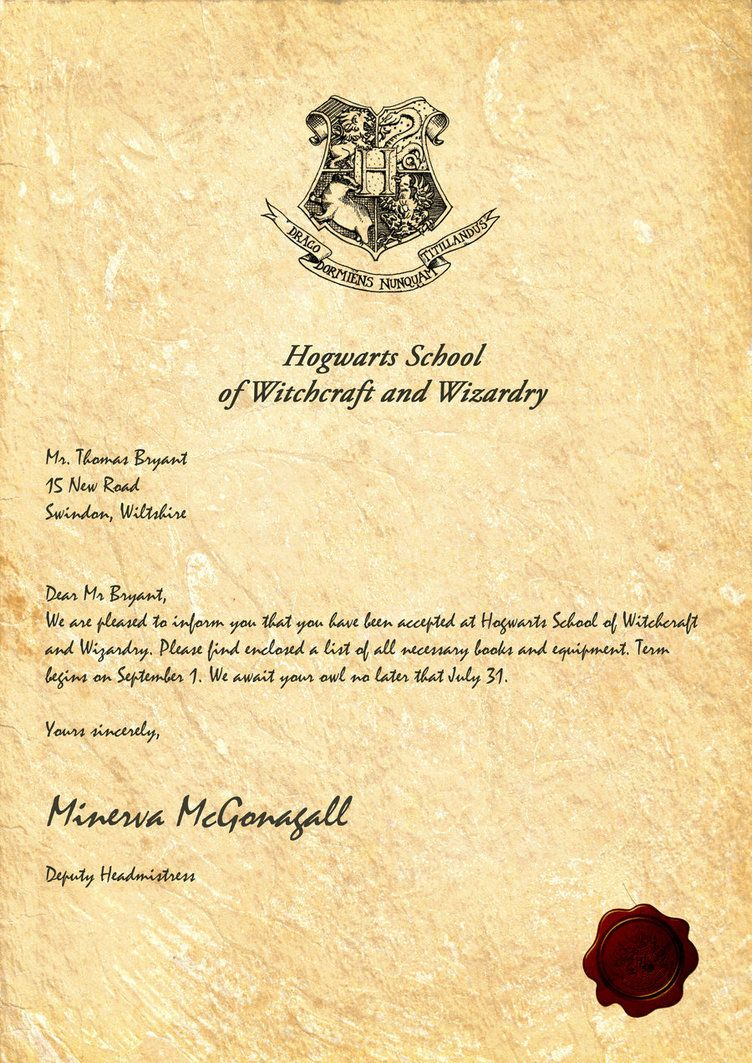 Hogwarts Acceptance Letter Legiondesign Harry Potter Party in dimensions 752 X 1063