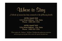 Hotel Accommodation Card Custom Colors Zazzle In 2019 intended for sizing 1104 X 1104