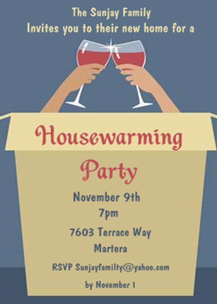Housewarming And Open House Invitations House Warming Party inside measurements 750 X 1050