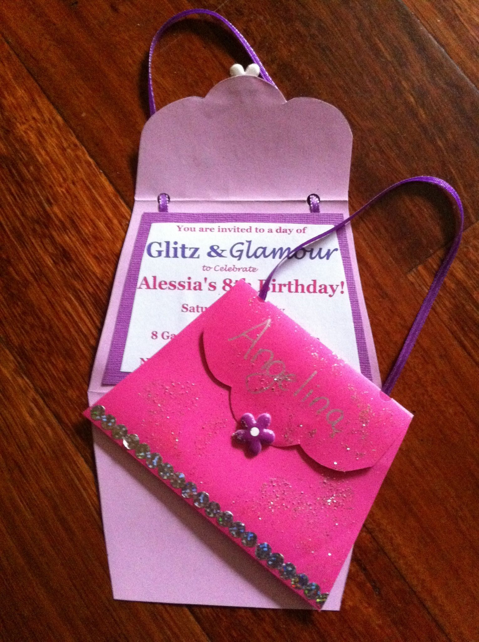 How To Make Purse Invitations Arts And Crafts Glamour Party pertaining to sizing 1529 X 2048