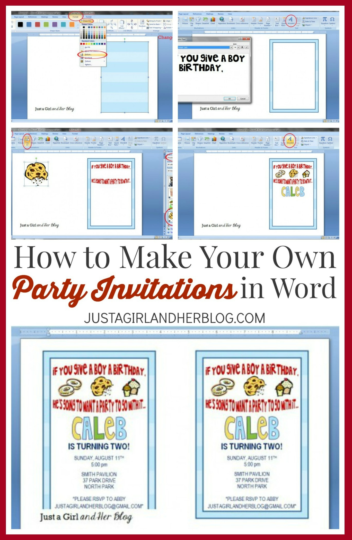 How To Make Your Own Party Invitations Ab Lawson pertaining to sizing 1368 X 2100