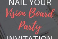 How To Nail Your Vision Board Party Invitation Thrive Lounge with proportions 735 X 1102