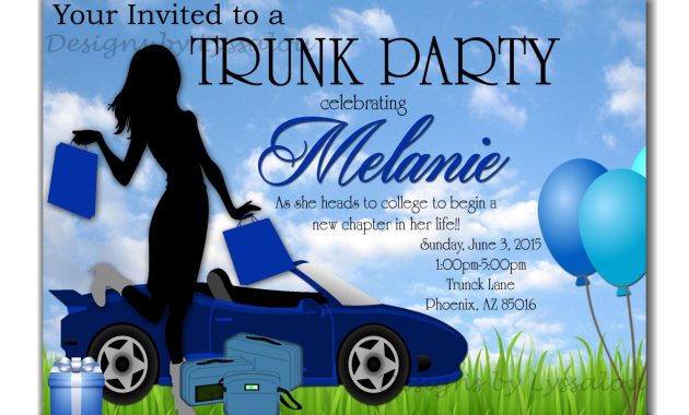 How To Select The Trunk Party Invitations Templates Designs with regard to dimensions 1500 X 1125