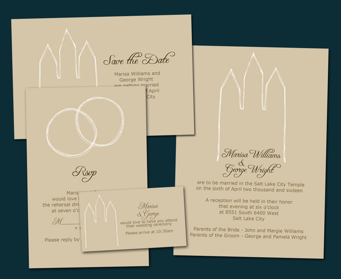 How To Stress Free Invitations Items Similar To Lds Temple Wedding for sizing 1100 X 900