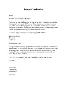 How To Write A Formal Invitation Letter For A Meeting with regard to size 1275 X 1650