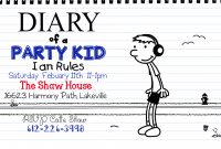 I Do On A Dime Free Template Diary Of A Wimpy Kid Birthday regarding proportions 1210 X 667