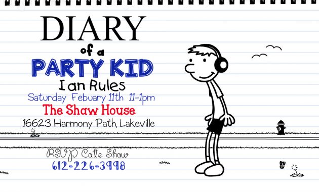 I Do On A Dime Free Template Diary Of A Wimpy Kid Birthday regarding proportions 1210 X 667