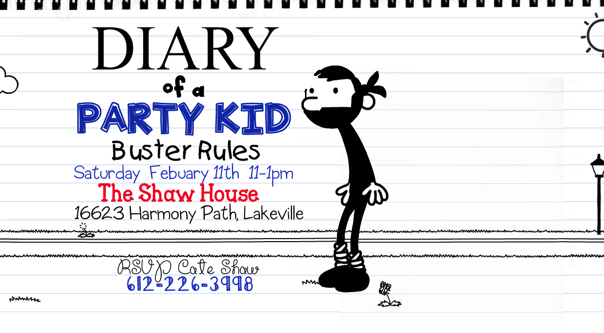 I Do On A Dime Free Template Diary Of A Wimpy Kid Birthday within size 1210 X 667