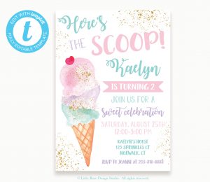 Ice Cream Party Invitation Template Ice Cream Birthday Etsy throughout measurements 2242 X 1944