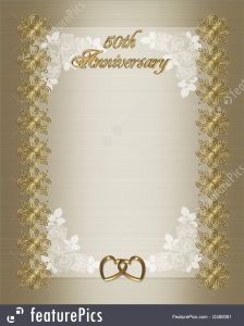 Illustration Of 50th Wedding Anniversary Invitation Template with regard to size 1040 X 1392