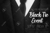 Illustration Of Black Suit Black Tie Event Invitation Template with regard to sizing 1300 X 1300