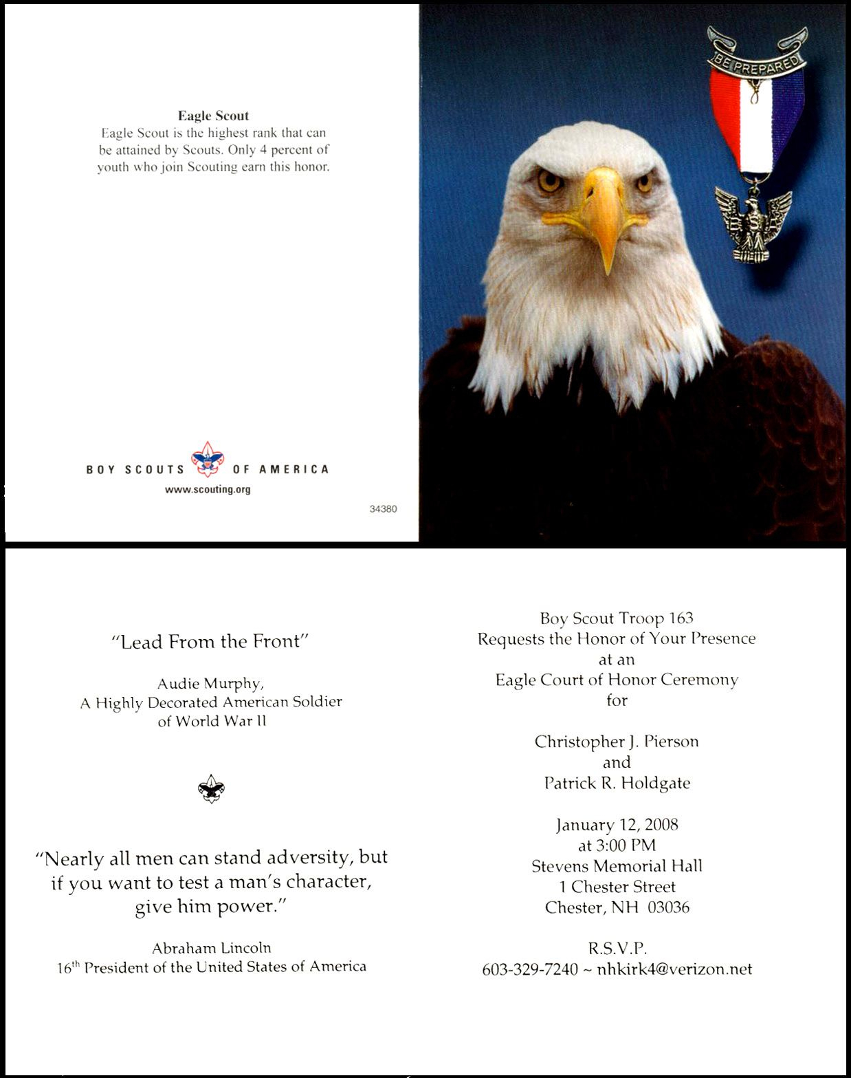 Eagle Scout Court Of Honor Invitation Template • Business Template Ideas