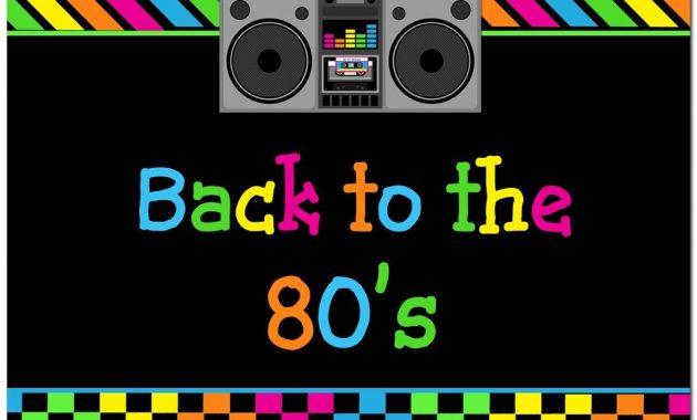 Image Result For 80s Party Invitations Template Free Girls Just throughout dimensions 1020 X 1020