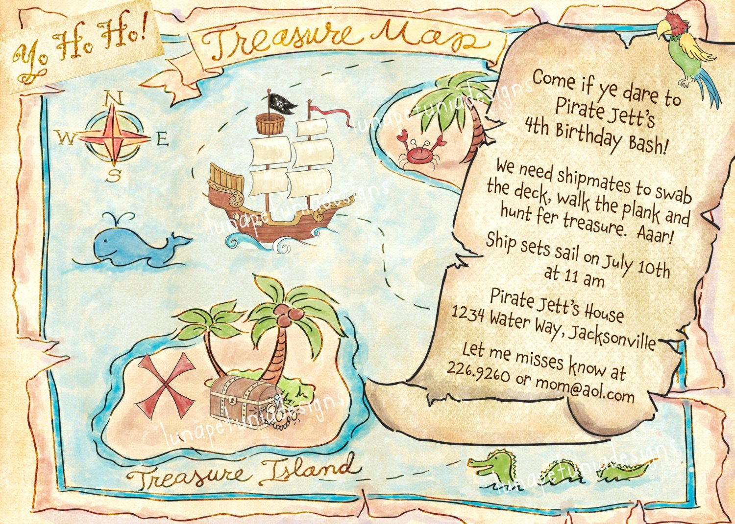 Image Result For Treasure Map Invitation Template Roendanii D With Regard To Size 1500 X 1071 
