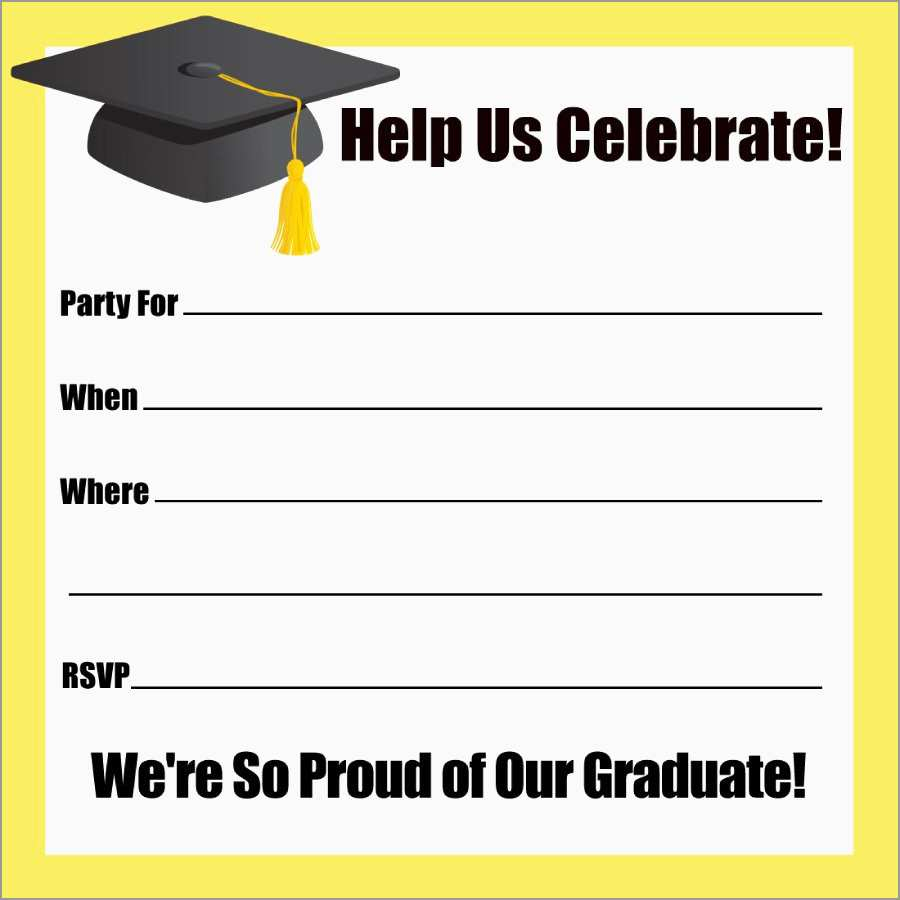 Inspirational Free Graduation Invitation Templates For Word Best regarding dimensions 900 X 900