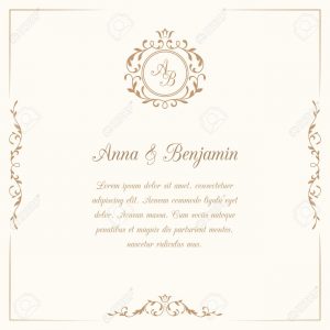 Invitation Card With Monogram Wedding Invitation Save The Date throughout proportions 1300 X 1300