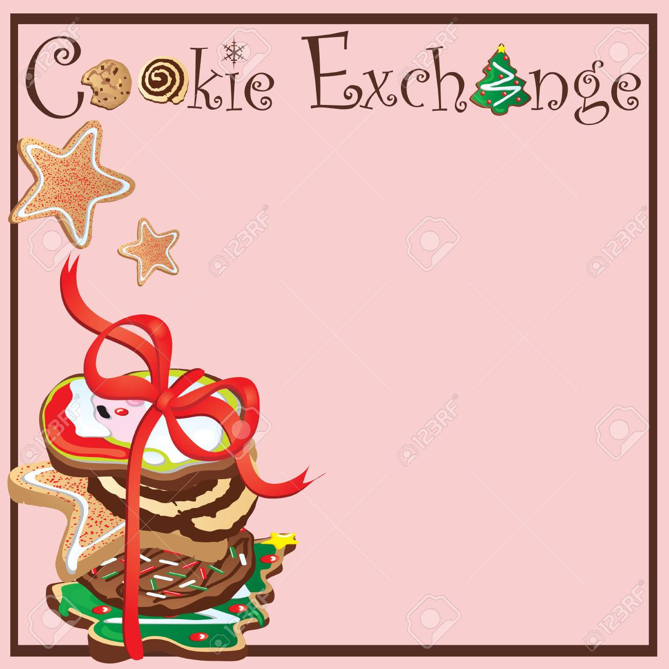 Invitation For A Cookie Exchange Party Royalty Free Cliparts inside proportions 1300 X 1300