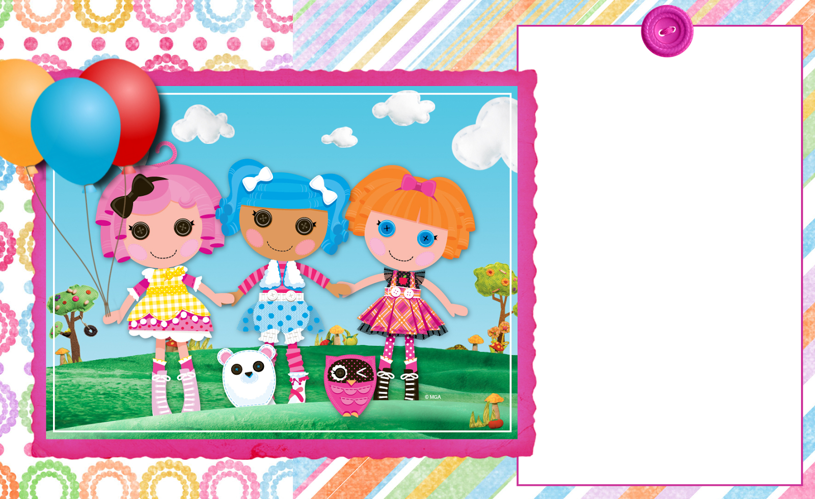 Invitation Lalaloopsy Invitation Template Best Party Ideas with size 1600 X 981