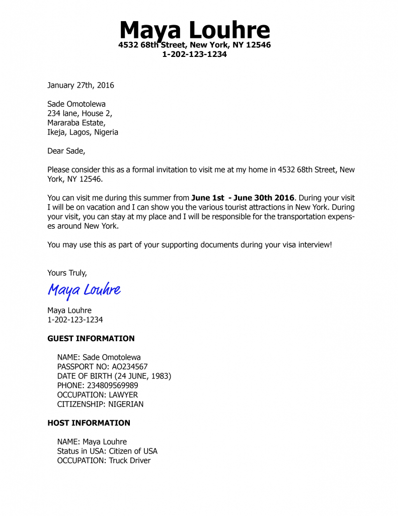 Invitation Letter For Us Visa Business Professionalism Lettering within measurements 791 X 1024