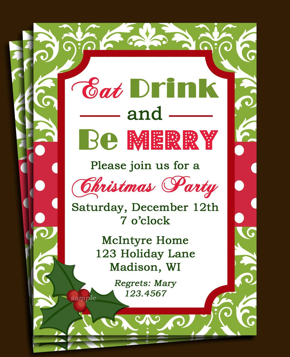 Invitation Letter Sample With Rsvp Party Invitations Holiday for measurements 1219 X 1500