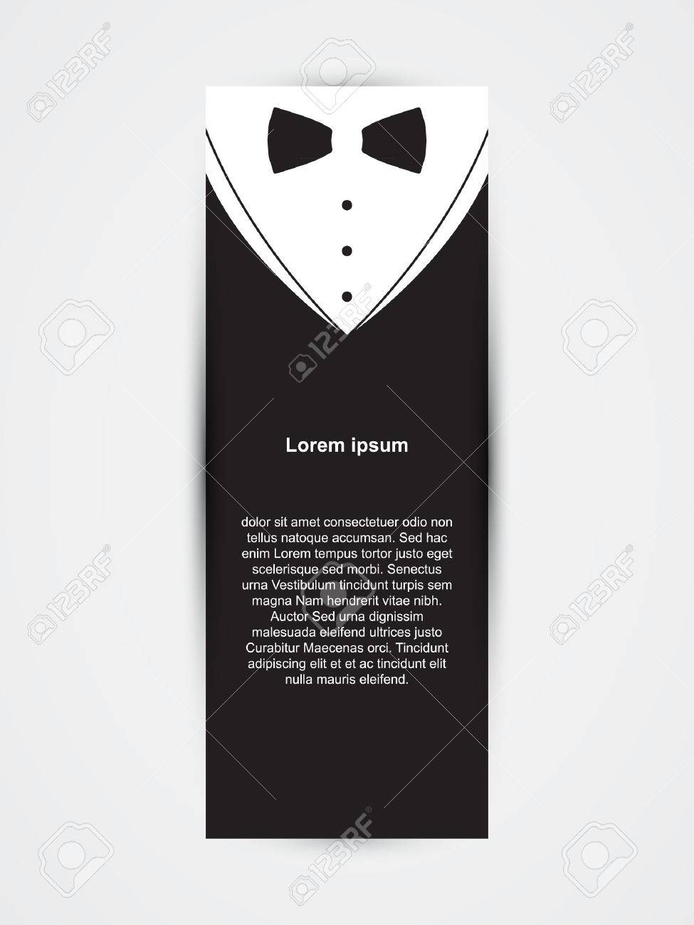 Invitation Template Black Design With Bow Tie Royalty Free Cliparts pertaining to proportions 975 X 1300