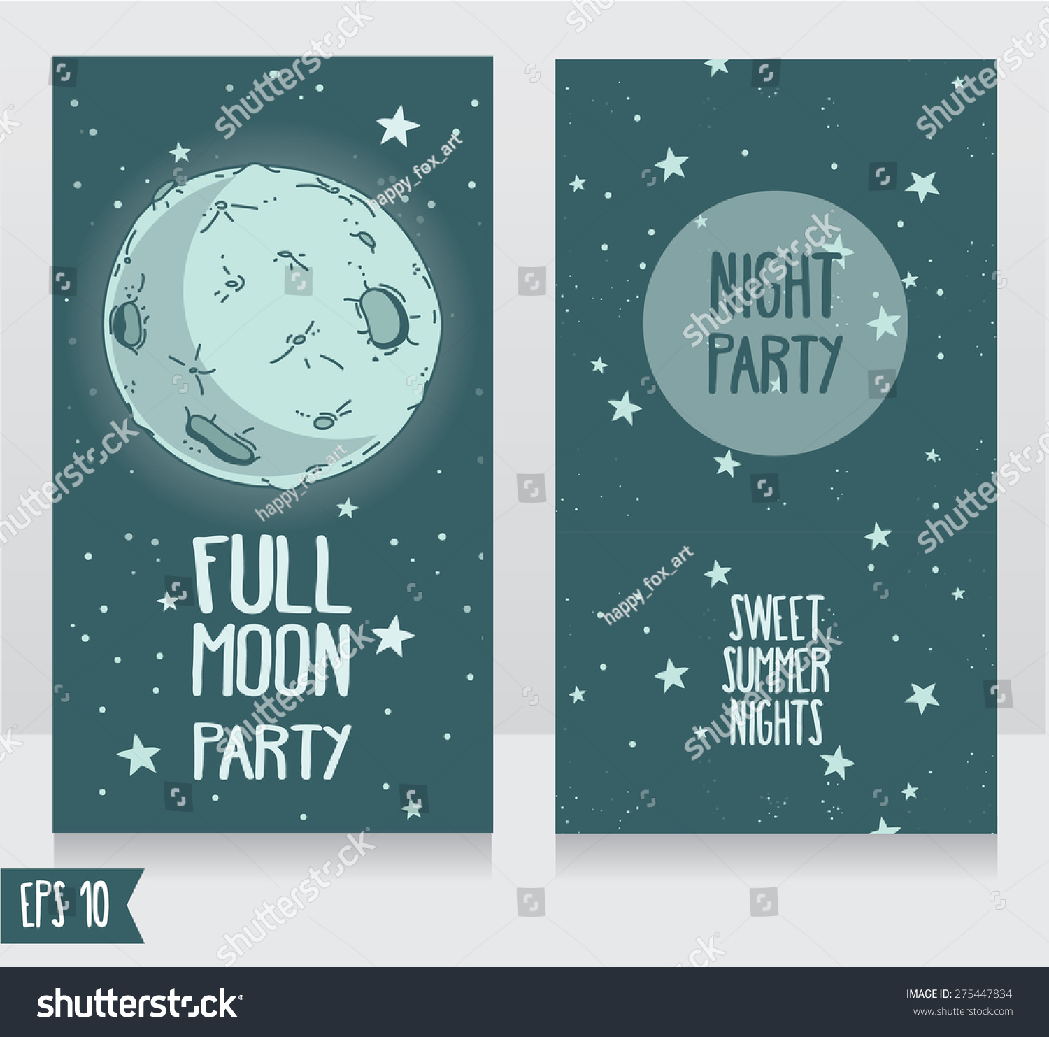 Invitation Template Full Moon Party Vector Stock Vector Royalty in sizing 1500 X 1483