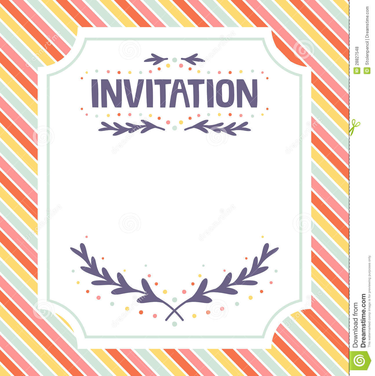 Invitation Template Stock Vector Illustration Of Occasion 28827548 within measurements 1295 X 1300